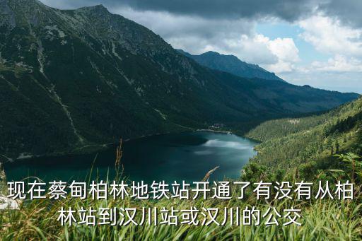 現(xiàn)在蔡甸柏林地鐵站開(kāi)通了有沒(méi)有從柏林站到漢川站或漢川的公交