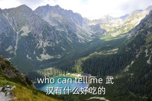 who can tell me 武漢有什么好吃的