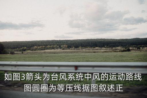 如圖3箭頭為臺風系統中風的運動路線圖圓圈為等壓線據圖敘述正