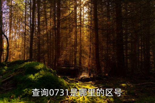查詢0731是哪里的區號