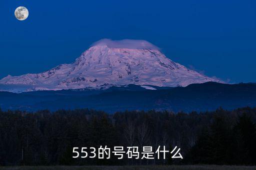 553，553的號碼是什么
