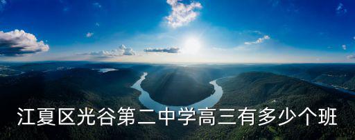 江夏區(qū)光谷第二中學高三有多少個班