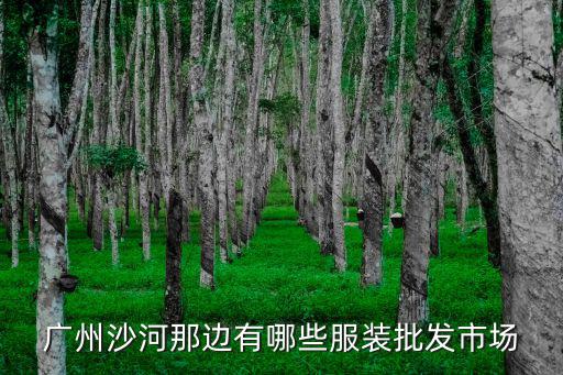 廣州沙河那邊有哪些服裝批發市場