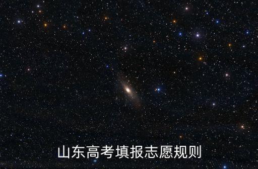 山東高考填報志愿規則