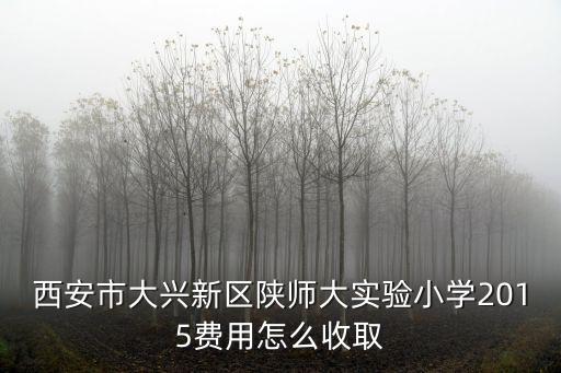 西安市大興新區陜師大實驗小學2015費用怎么收取
