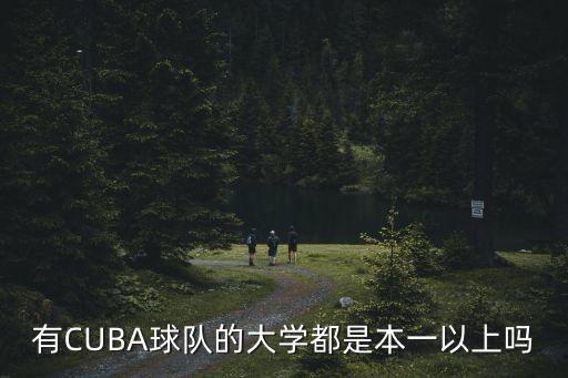 有CUBA球隊的大學都是本一以上嗎