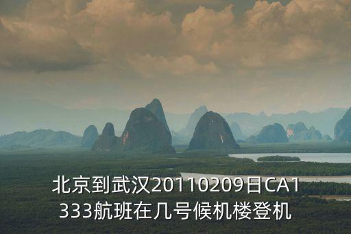 北京到武漢20110209日CA1333航班在幾號(hào)候機(jī)樓登機(jī)