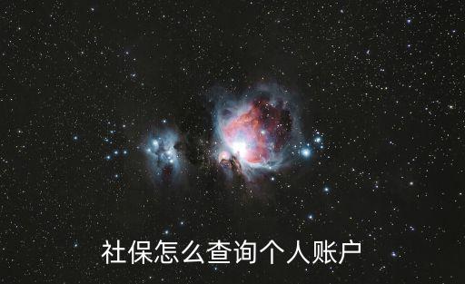 社保怎么查詢(xún)個(gè)人賬戶(hù)