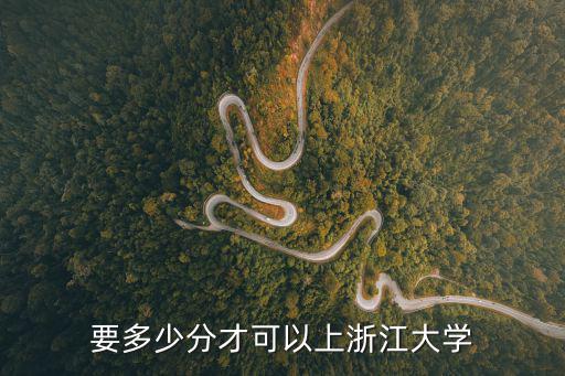 要多少分才可以上浙江大學(xué)