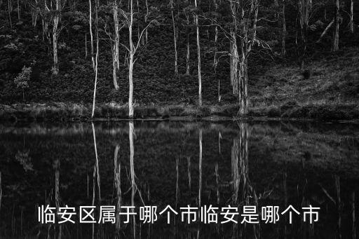 臨安區屬于哪個市臨安是哪個市