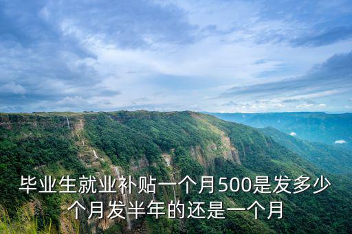 畢業生就業補貼一個月500是發多少個月發半年的還是一個月