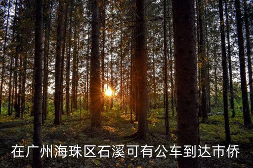 在廣州海珠區(qū)石溪可有公車到達(dá)市僑