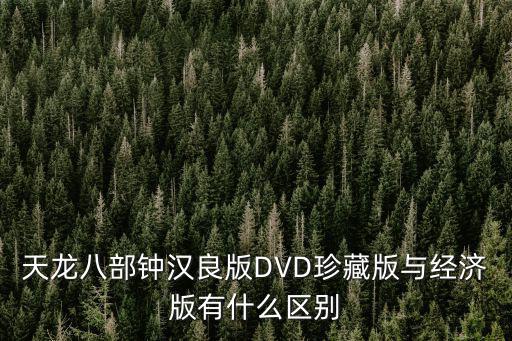 天龍八部鐘漢良版DVD珍藏版與經(jīng)濟(jì)版有什么區(qū)別