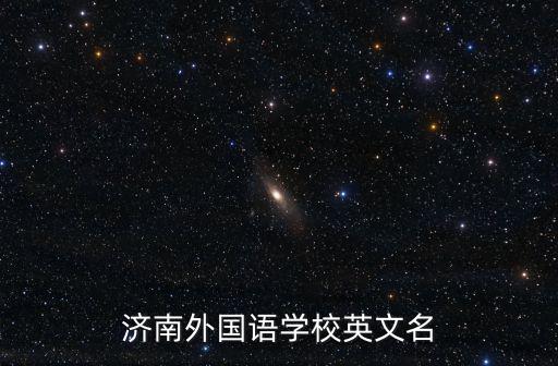 濟(jì)南外國(guó)語(yǔ)學(xué)校英文名
