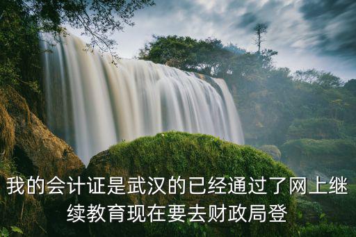 我的會計證是武漢的已經通過了網上繼續教育現在要去財政局登