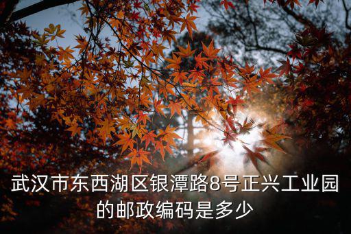 武漢東西湖區郵編，武漢市東西湖區銀潭路8號正興工業園的郵政編碼是多少