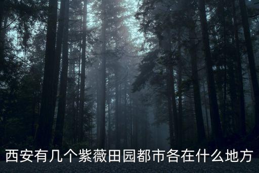紫薇都市田園景區(qū)，西安有幾個(gè)紫薇田園都市各在什么地方