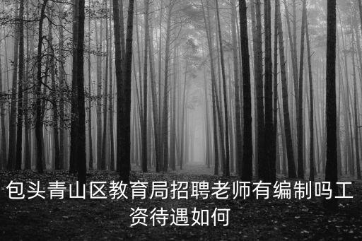 包頭青山區教育局招聘老師有編制嗎工資待遇如何