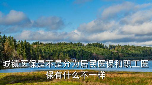城鎮醫保是不是分為居民醫保和職工醫保有什么不一樣