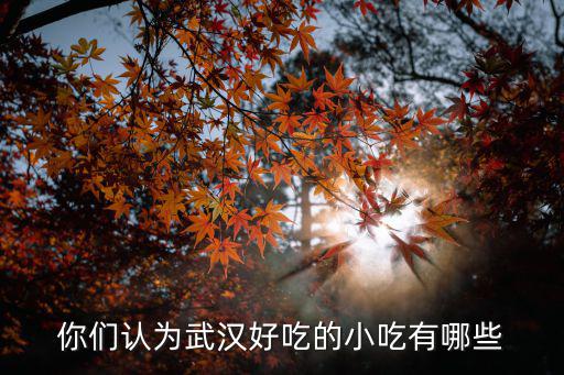 你們認為武漢好吃的小吃有哪些