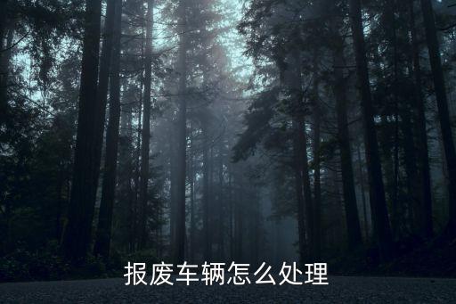 報廢車輛怎么處理