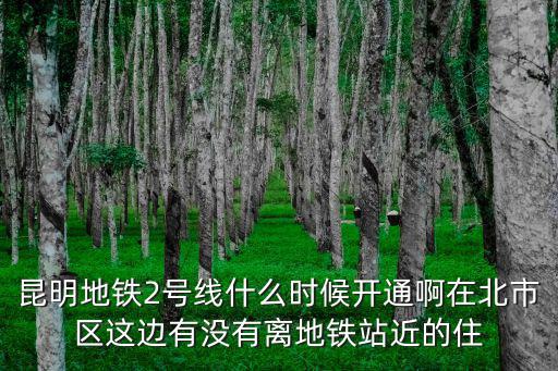 昆明地鐵2號線什么時候開通啊在北市區這邊有沒有離地鐵站近的住