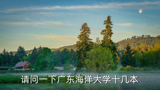請(qǐng)問一下廣東海洋大學(xué)十幾本