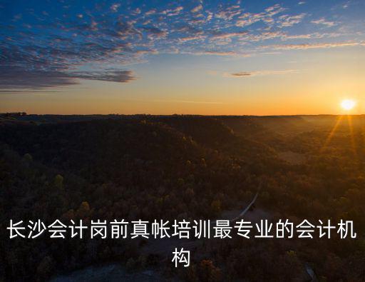 長沙會計崗前真帳培訓(xùn)最專業(yè)的會計機(jī)構(gòu)