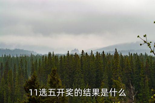11選五開獎(jiǎng)的結(jié)果是什么