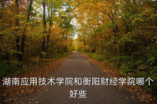 湖南應用技術學院和衡陽財經學院哪個好些