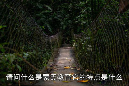 請問什么是蒙氏教育它的特點是什么