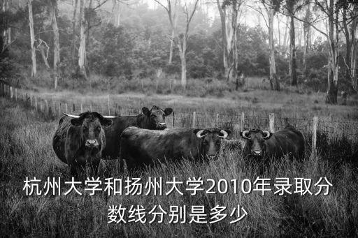杭州大學和揚州大學2010年錄取分數線分別是多少