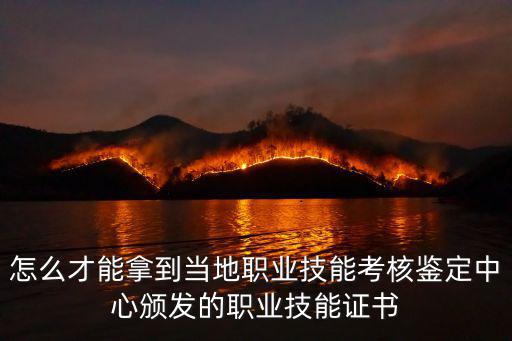 技能人員職業(yè)資格證書，怎么才能拿到當(dāng)?shù)芈殬I(yè)技能考核鑒定中心頒發(fā)的職業(yè)技能證書
