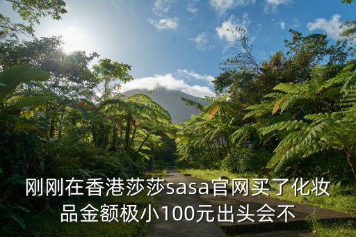 剛剛在香港莎莎sasa官網買了化妝品金額極小100元出頭會不