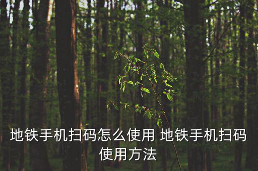 地鐵手機掃碼怎么使用 地鐵手機掃碼使用方法