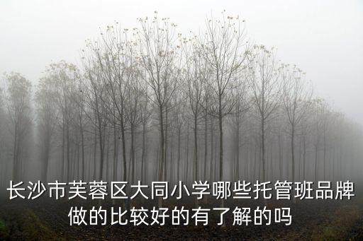 長沙大同小學，長沙芙蓉區大同小學校長是誰