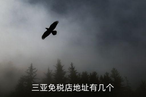 三亞免稅店地址有幾個