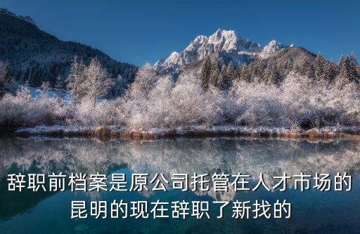 辭職前檔案是原公司托管在人才市場的昆明的現在辭職了新找的