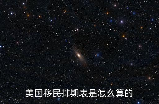 美國移民排期表是怎么算的
