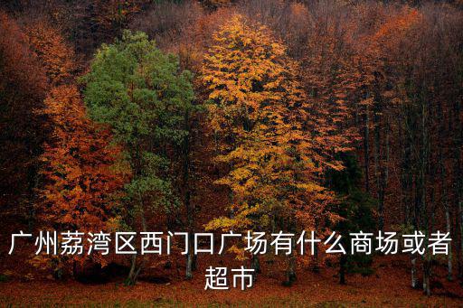 廣州荔灣區西門口廣場有什么商場或者超市
