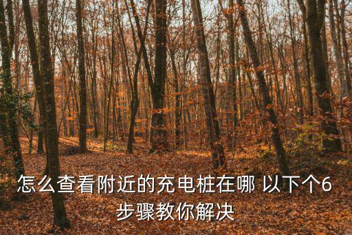 怎么查看附近的充電樁在哪 以下個6步驟教你解決