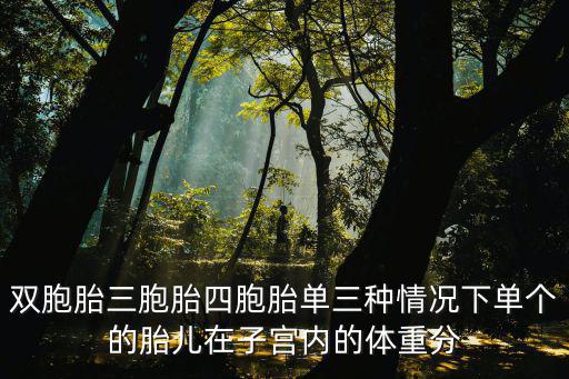 雙胞胎三胞胎四胞胎單三種情況下單個(gè)的胎兒在子宮內(nèi)的體重分