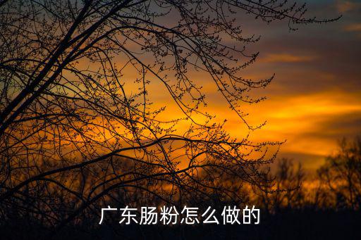 廣東腸粉怎么做的