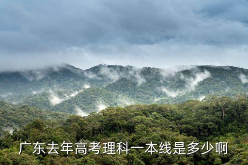 廣東一本分?jǐn)?shù)線，廣東去年高考理科一本線是多少啊