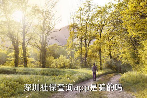 深圳社保查詢app是騙的嗎
