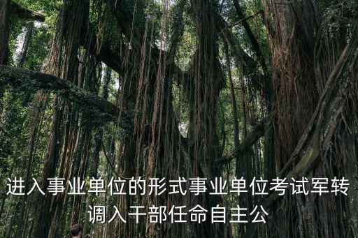 事業單位公開招聘，進入事業單位的形式事業單位考試軍轉調入干部任命自主公