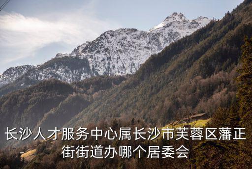 長沙市人才服務(wù)中心，長沙人才服務(wù)中心屬長沙市芙蓉區(qū)藩正街街道辦哪個居委會
