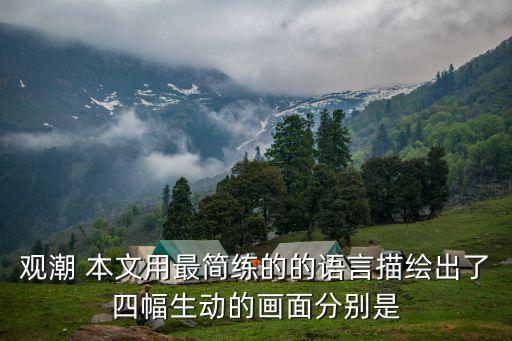 觀潮 本文用最簡練的的語言描繪出了四幅生動的畫面分別是