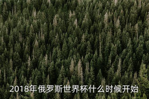 2018年俄羅斯世界杯什么時候開始