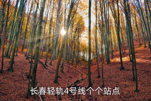 4號線地鐵站點線路圖，長春輕軌4號線個個站點